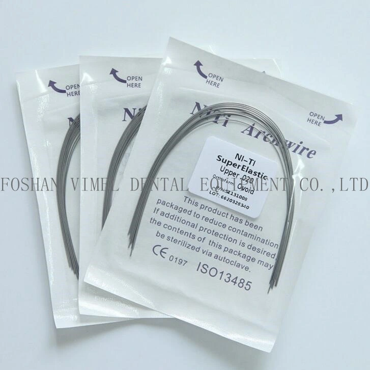 Orthodontic Dental Super Elastic Wire Ovoid Form Niti Arch Wires Round