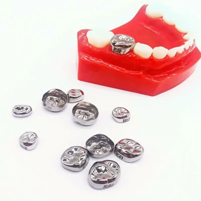 5PCS Dental Kids Primary Molar Teeth Crown Stainless Steel Child Pediatric 48 Sizes