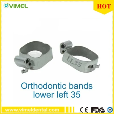 Dental Material Orthodontic Molar Buccal Bands with Convertible Tubes
