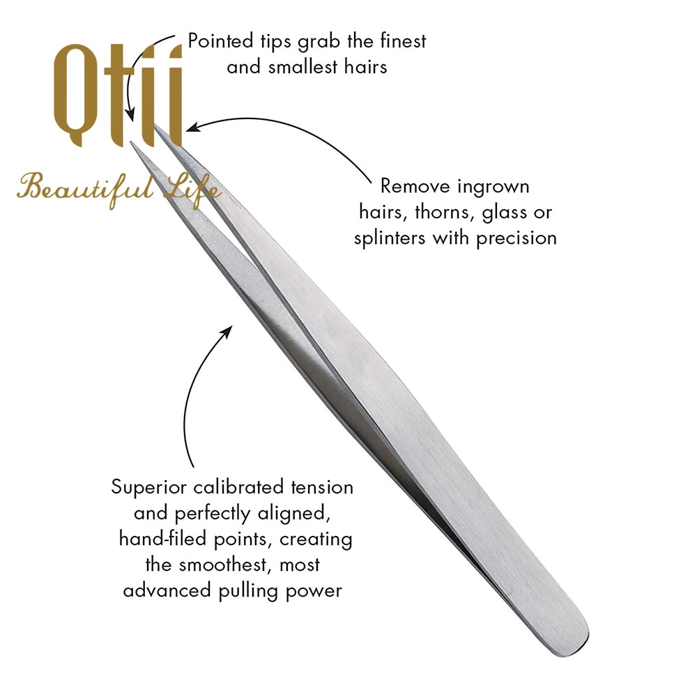 Assorted Color Stainless Steel Point Tweezer for Removing Ingrown or Baby-Fine Hairs