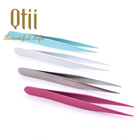 Assorted Color Stainless Steel Point Tweezer for Removing Ingrown or Baby