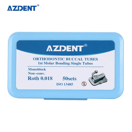 Dental Non Convertible Tube Orthodontic Bondable Buccal Tubes Monoblock Roth Single Molar Tube