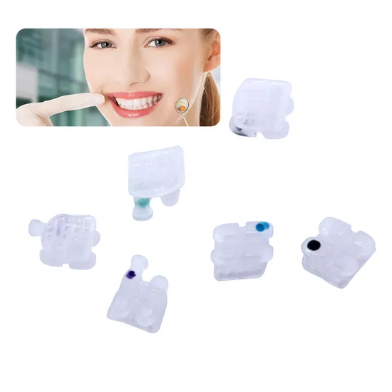 Hot! Orthodontic Dental Mesh Base Ceramic Brackets Ortho Medical Cim Technology OEM/ODM Dental Bracket